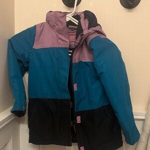 Kids Colorblock Jacket - Blue, Pink, and Black